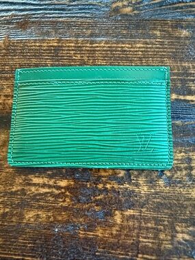 Louis Vuitton Green Epi Leather Card Sleeve